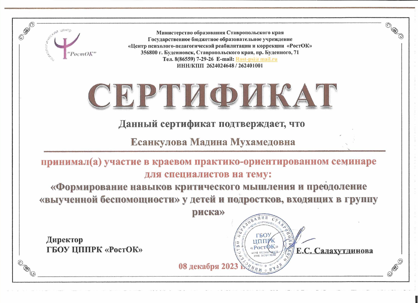 Формирование навыков критического мышления и преодоление &quot;выученной беспомощности&quot; у детей и подростков.